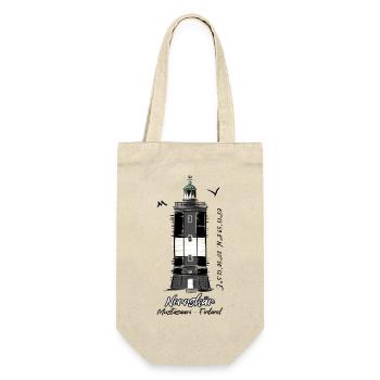 NORRSKÄR LEUCHTTURM Marine Textilien und Geschenke - Geschenkbeutel für Flaschen - Natur - Vorne