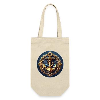 Anchor Logo - Gift Bag for Bottles - nature - Front