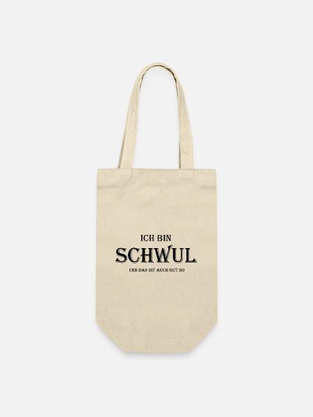Ich bin schwul - Geschenkbeutel für Flaschen - Natur