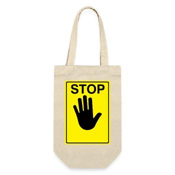 Logo du panneau d’arrêt - Sac à bouteille - nature - Devant