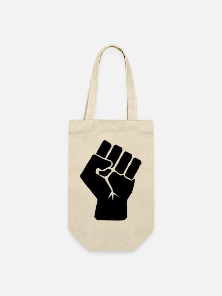 Poing levé de solidarité - Sac à bouteille - nature