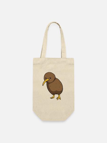 Kiwi Vogel - Geschenkbeutel für Flaschen - Natur