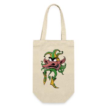 🤡 CIRCUS CLOWN Spaß und seltsame Geschenkartikel - Geschenkbeutel für Flaschen - Natur - Vorne