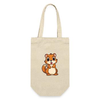 Chipmunk Niedliche Karikatur Kawaii Aquarell Tier Haustier - Geschenkbeutel für Flaschen - Natur - Vorne