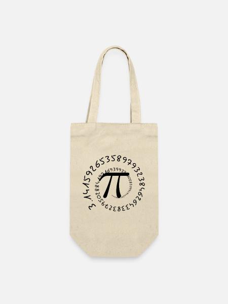 Pi - Mathematik - Geschenkbeutel für Flaschen - Natur