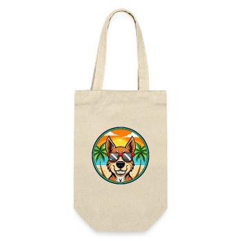Litauischer Windhund Rasse Cartoon Sonnenbrille Strand - Geschenkbeutel für Flaschen - Natur - Vorne