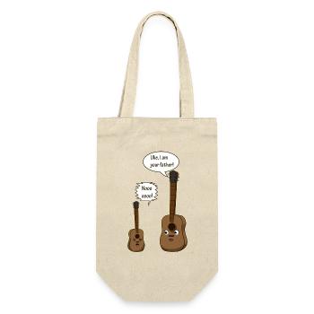 Guitar Father - Geschenkbeutel für Flaschen - Natur - Vorne