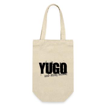stolzer Yugo - Yugo style - united style of Balkan - Geschenkbeutel für Flaschen - Natur - Vorne