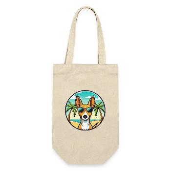 Podenco Canario Hunderasse Cartoon Sonnenbrille Strand - Geschenkbeutel für Flaschen - Natur - Vorne