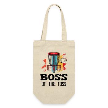 The Toss Discgolf Retro Frisbee Gift - Gift Bag for Bottles - nature - Front