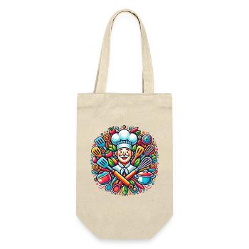Chef Logo - Gift Bag for Bottles - nature - Front