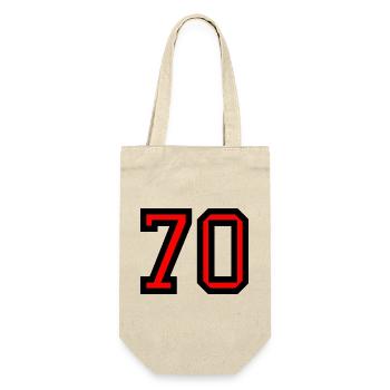 70. 70 YEARS. 70th ANNIVERSARY. 70 YEARS ANNIVERSARY. - Gift Bag for Bottles - nature - Front