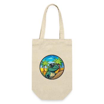 Lézard Drôle Dessin Animé Plage D’été Lunettes De Soleil Cool - Sac à bouteille - nature - Devant