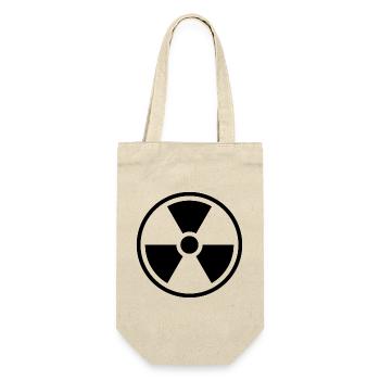 Strahlenfeststoff-Symbol Nuklearwarnsymbol - Geschenkbeutel für Flaschen - Natur - Vorne