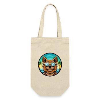 Griffon Bruxellois Hunderasse Cartoon Sonnenbrille - Geschenkbeutel für Flaschen - Natur - Vorne