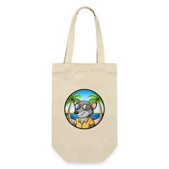 Ratte Lustige Cartoon Sommer Strand Sonnenbrille Aufkleber - Geschenkbeutel für Flaschen - Natur - Vorne