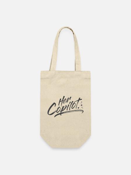 Her Copilot - Gift Bag for Bottles - nature