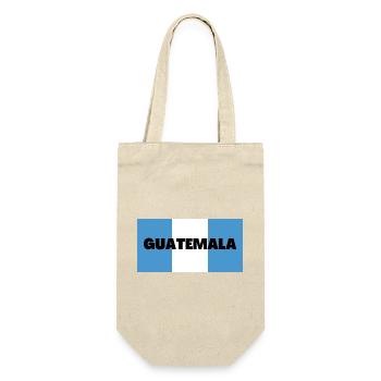 Guatemala in guatemaltekischen Flaggenfarben - Geschenkbeutel für Flaschen - Natur - Vorne