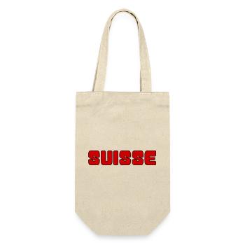 SCHWEIZ. LAND. GENF. SCHWEIZ. HUMOR. LAND - Geschenkbeutel für Flaschen - Natur - Vorne