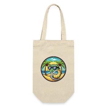 Schlange Lustige Cartoon Sommer Strand Sonnenbrille Cool - Geschenkbeutel für Flaschen - Natur - Vorne