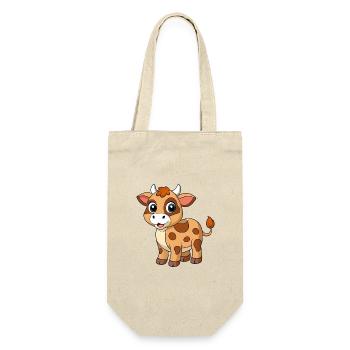 Cow Cute Mascot Cartoon Character Kawaii - Gift Bag for Bottles - nature - Front