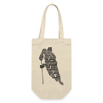 Hockey Player Word Art - Gift Bag for Bottles - nature - Front