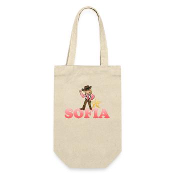 Sofia - Geschenkbeutel für Flaschen - Natur - Vorne
