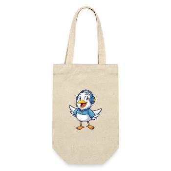 Mouette Funny Cartoon Character Musique de casque - Sac à bouteille - nature - Devant