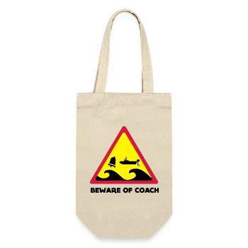 Beware Of Coach - Opti Edition - Geschenkbeutel für Flaschen - Natur - Vorne