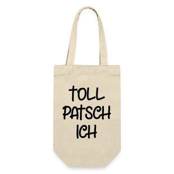 Tollpatsch Ich tollpatschig lustig tollpatschich - Geschenkbeutel für Flaschen - Natur - Vorne