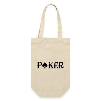 Poker - Geschenkbeutel für Flaschen - Natur - Vorne