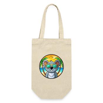 Koala Lustige Cartoon Sommer Strand Sonnenbrille Cool - Geschenkbeutel für Flaschen - Natur - Vorne