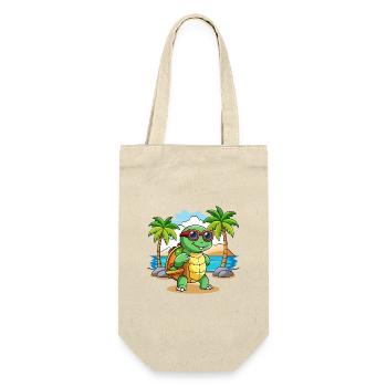 Turtle Funny Cartoon Summer Beach Sunglasses - Gift Bag for Bottles - nature - Front