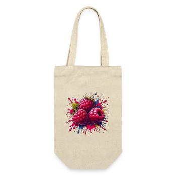 Himbeeren-Farbexplosion - Geschenkbeutel für Flaschen - Natur - Vorne