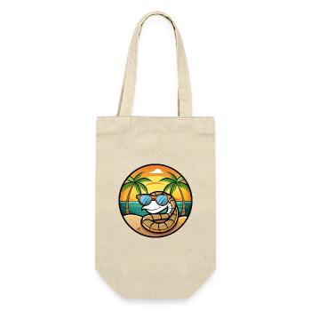 Schlange Lustige Cartoon Sommer Strand Sonnenbrille Cool - Geschenkbeutel für Flaschen - Natur - Vorne