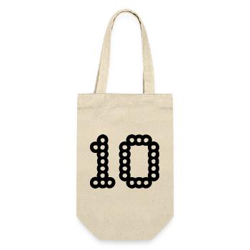 10. 10 YEARS. 10th ANNIVERSARY. 10 YEAR ANNIVERSARY. - Gift Bag for Bottles - nature - Front