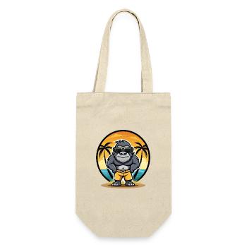 Gorilla Lustige Cartoon Sommer Strand Sonnenbrille Cool - Geschenkbeutel für Flaschen - Natur - Vorne