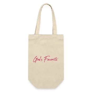 God's favorite - Geschenkbeutel für Flaschen - Natur - Vorne