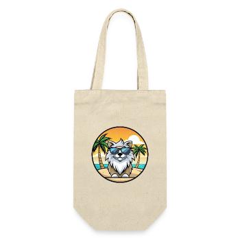 Himalaya Schäferhund Rasse Cartoon Sonnenbrille Strand - Geschenkbeutel für Flaschen - Natur - Vorne