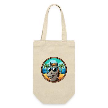 Cheval Drôle Dessin Animé Plage D’été Lunettes De Soleil Cool - Sac à bouteille - nature - Devant