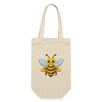 Abeille Mignonne Mascotte Personnage De Dessin Animé Kawaii - Sac à bouteille - nature - Devant