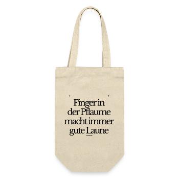 Finger in der Pflaume - Geschenkbeutel für Flaschen - Natur - Vorne