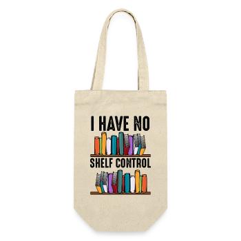 No shelf control saying books reader gift - Gift Bag for Bottles - nature - Front
