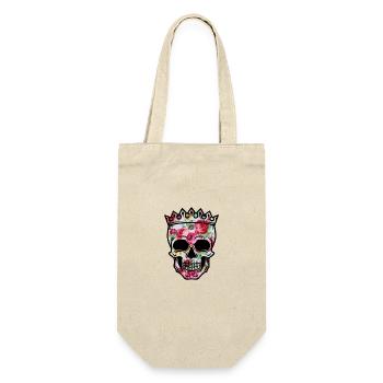 Flower Skull - Geschenkbeutel für Flaschen - Natur - Vorne