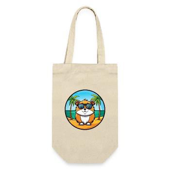 Cochon d’Inde Drôle Dessin Animé Plage Été Lunettes de soleil - Sac à bouteille - nature - Devant