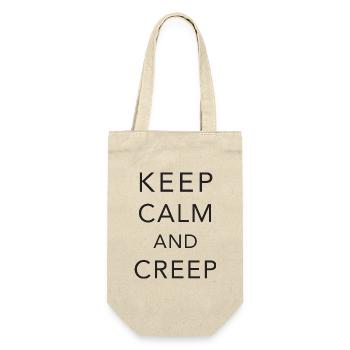 Keep calm and creep - Geschenkbeutel für Flaschen - Natur - Vorne