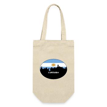 Cordoba Argentinien Flagge Skyline Silhouette Reisen - Geschenkbeutel für Flaschen - Natur - Vorne