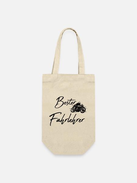 Bester Fahrlehrer - Geschenkbeutel für Flaschen - Natur