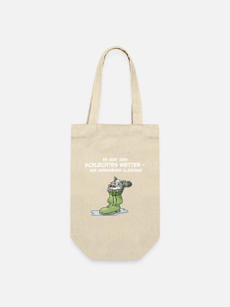 Es gibt kein schlechtes Wetter... - Geschenkbeutel für Flaschen - Natur