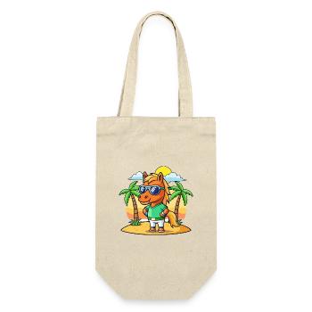 Cheval Drôle Dessin Animé Plage Été Lunettes de soleil - Sac à bouteille - nature - Devant